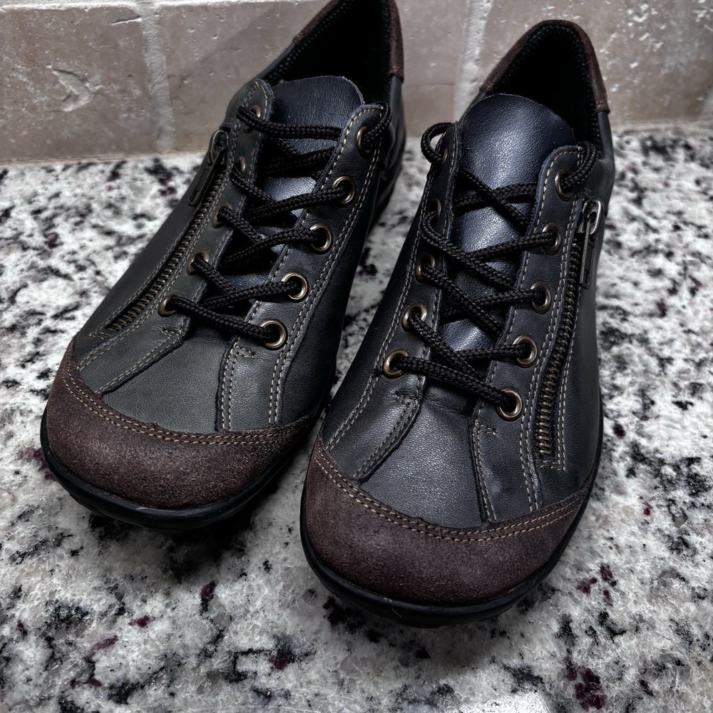 Remonte Sneakers Dark Brown Lace Up Zipper Accent Size 36‎ EU / 6.5 US